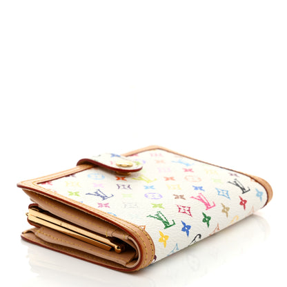 Louis Vuitton Monogram Multicolor French Purse Wallet White 4 of 8