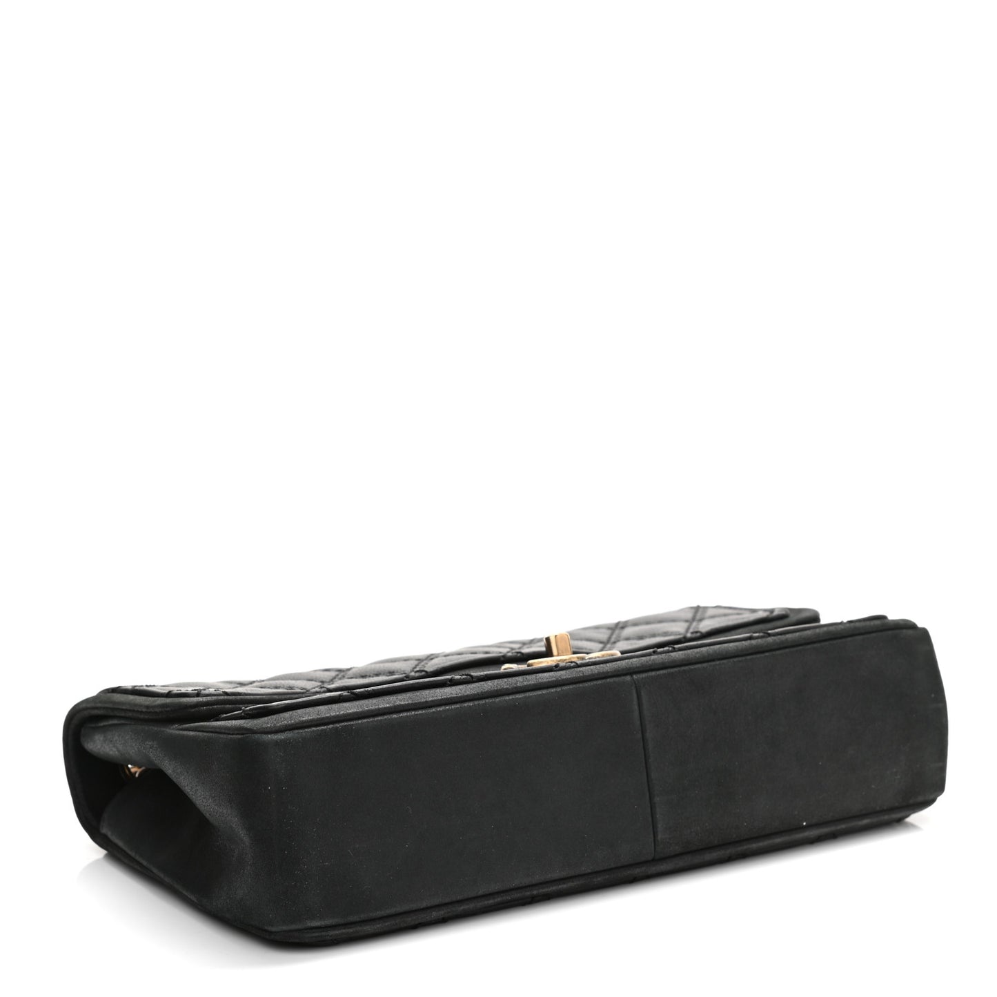 Calfskin Quilted Flap Black