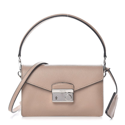 Prada Saffiano Lux Sound Shoulder Bag Cipria 1 of 15
