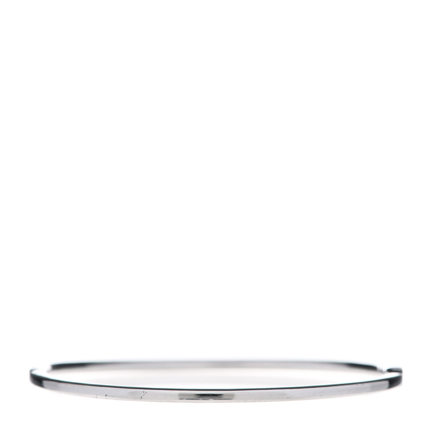 Tiffany 18K White Gold Diamond Metro Bangle Bracelet 3 of 4