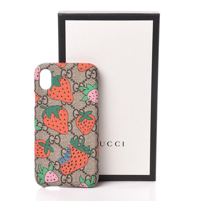 Gucci GG Supreme Monogram Strawberry iPhone XR Case 5 of 5