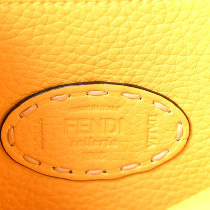 Fendi Vitello Granato Camoscio Selleria Macro Stitchings Medium Peekaboo I SEE U Satchel Mimosa 5 of 9