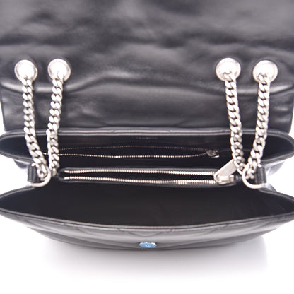 Saint Laurent Calfskin Y Quilted Monogram Medium Loulou Chain Satchel Black 4 of 11