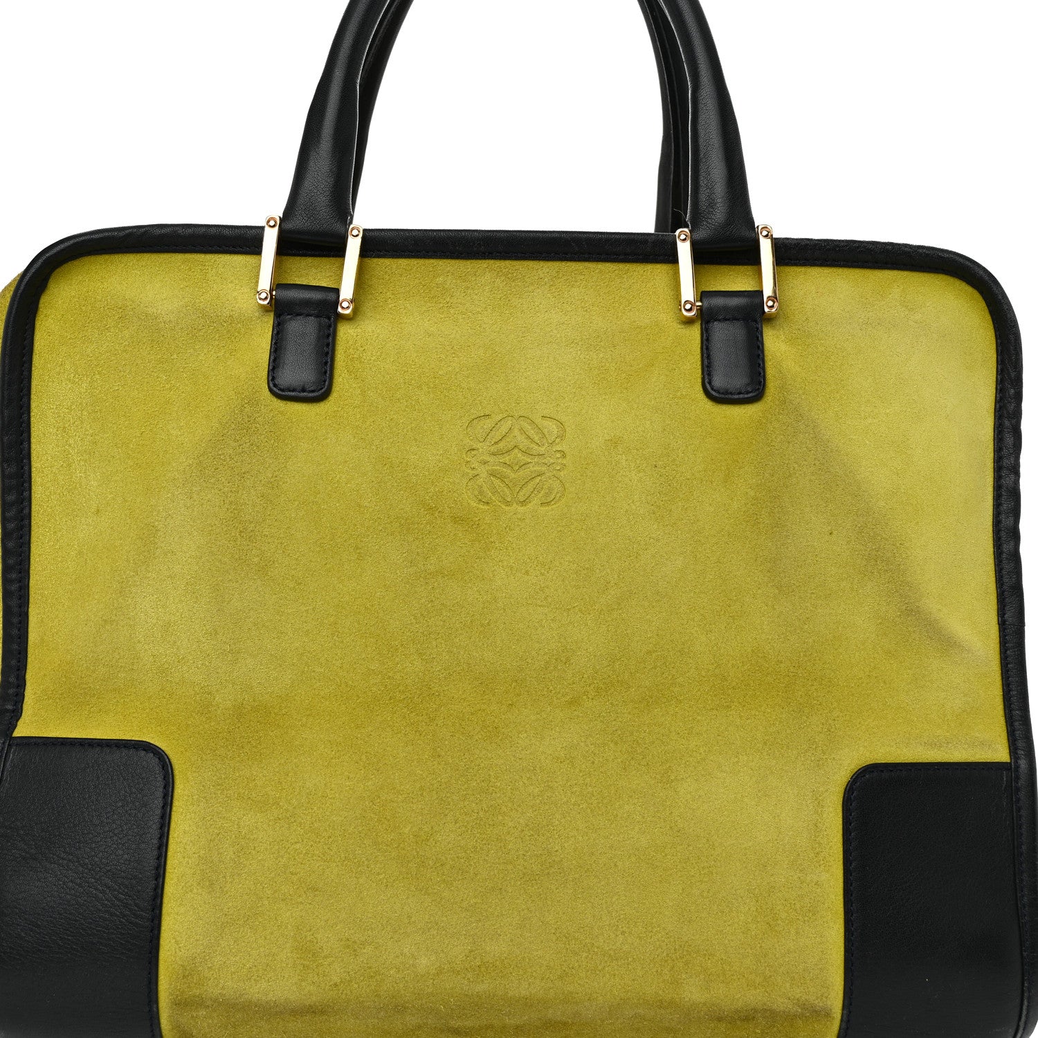 Loewe Suede Calfskin Amazona Yellow Black 7 of 11