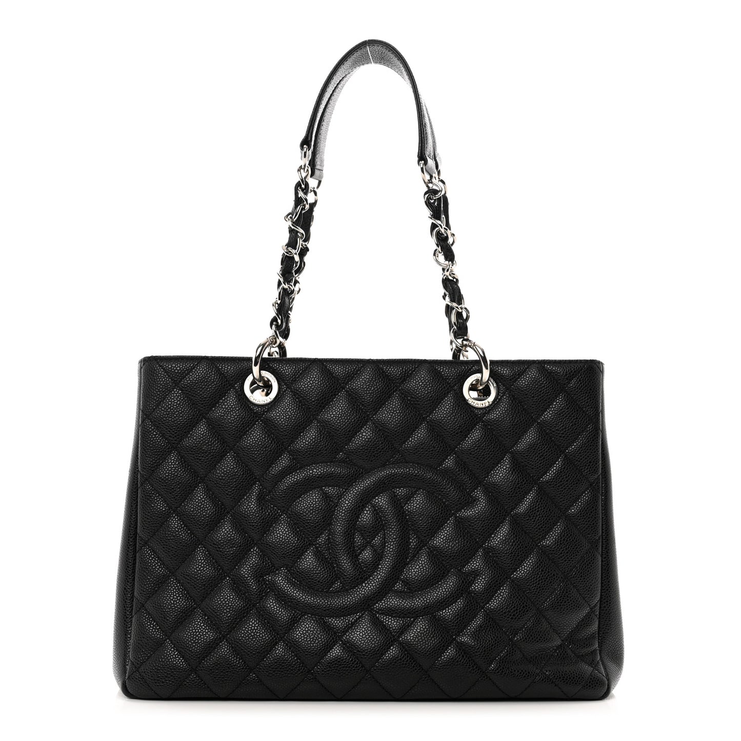 Caviar Quilted Grand Shopping Tote GST Black