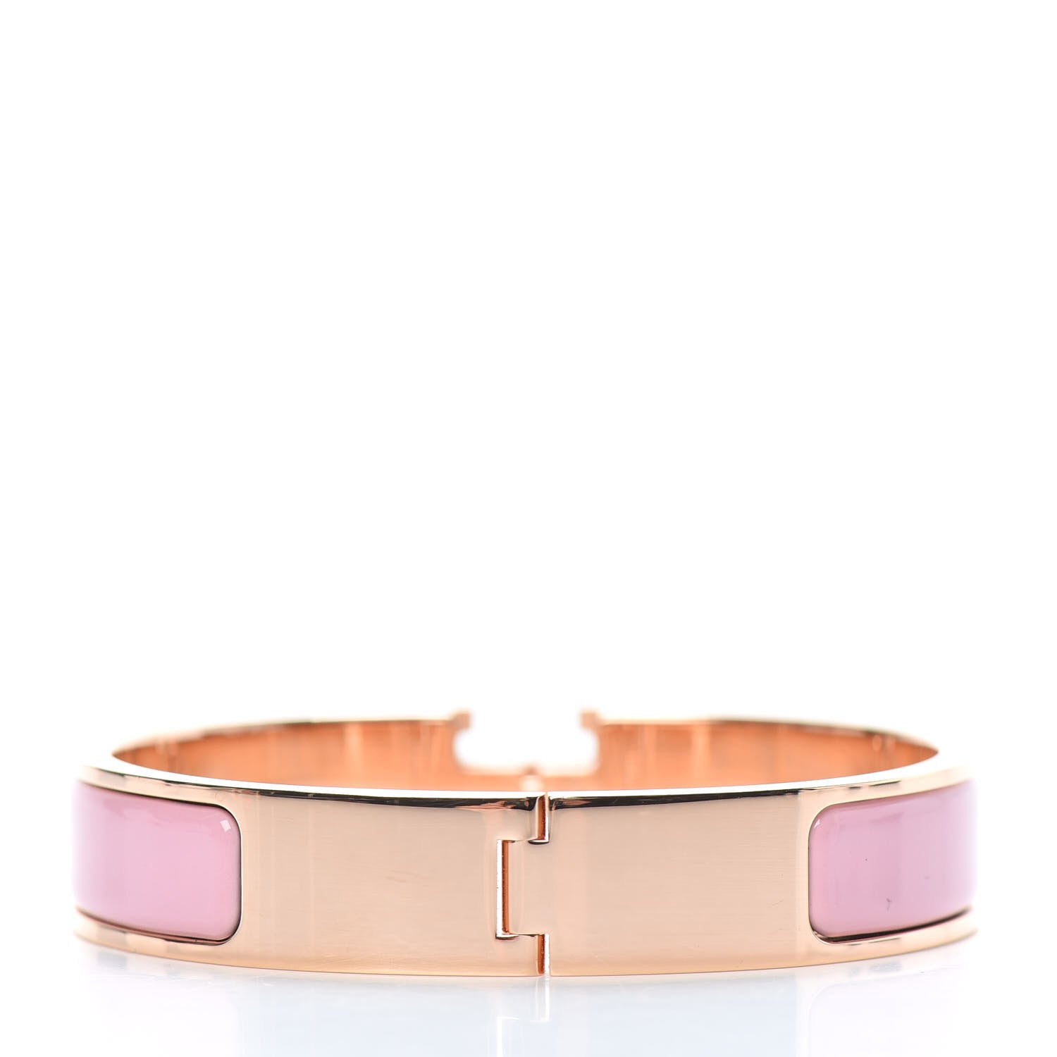 Hermes Enamel Narrow Clic Clac H Bracelet PM Rose Delirium 3 of 6