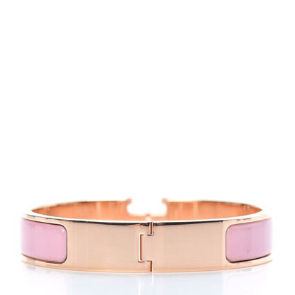 Hermes Enamel Narrow Clic Clac H Bracelet PM Rose Delirium 3 of 6