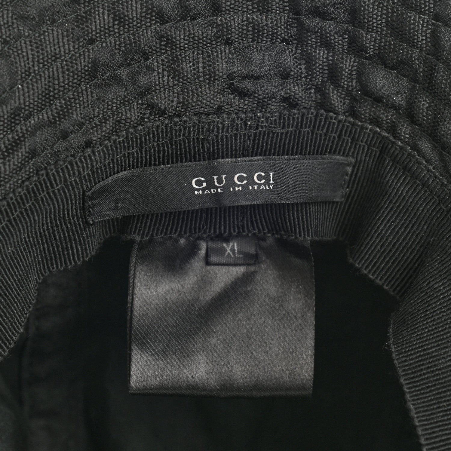 Gucci Nylon Monogram Bucket Hat XL Black 8 of 10