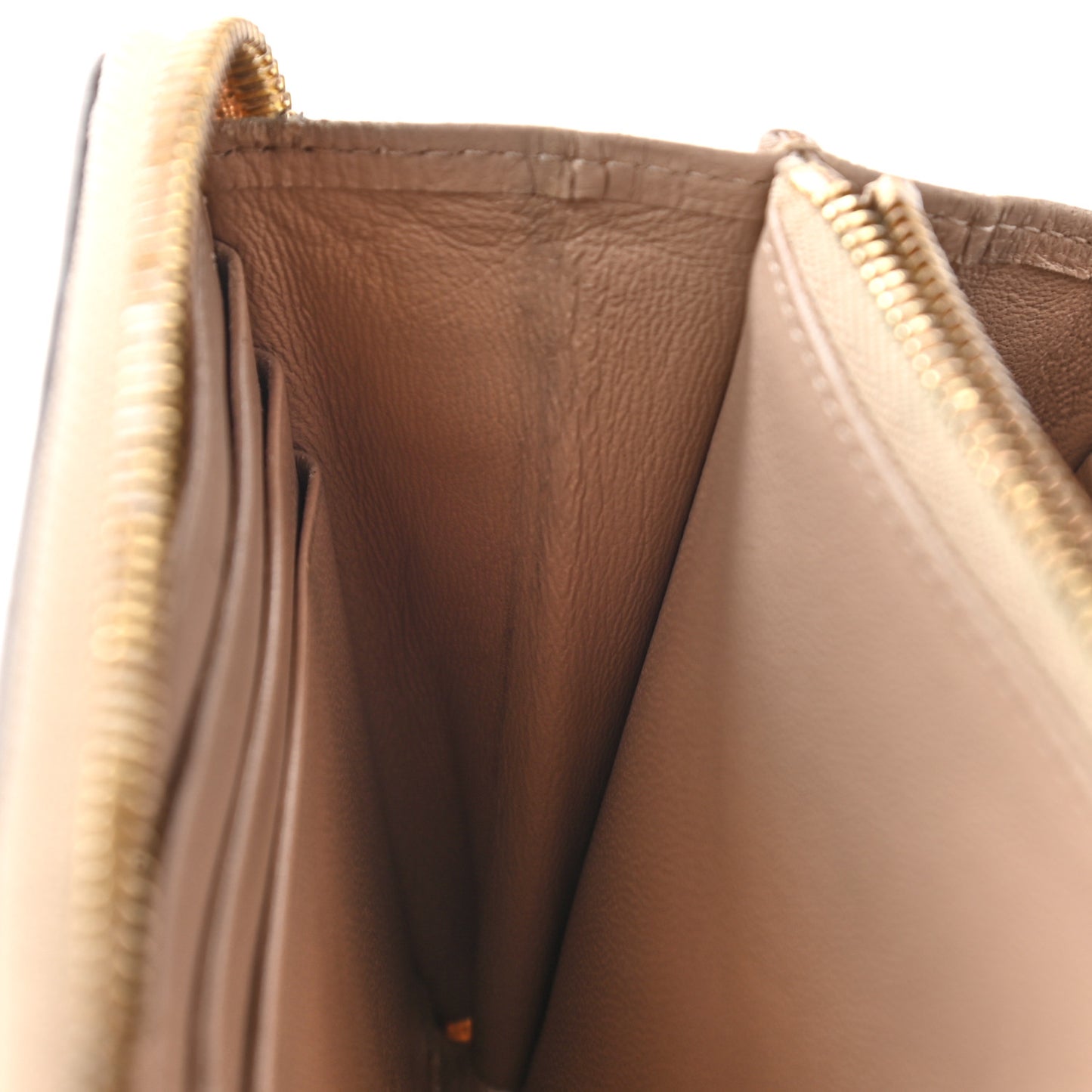 Smooth Calfskin Baylee Long Zip Around Wallet Red Beige