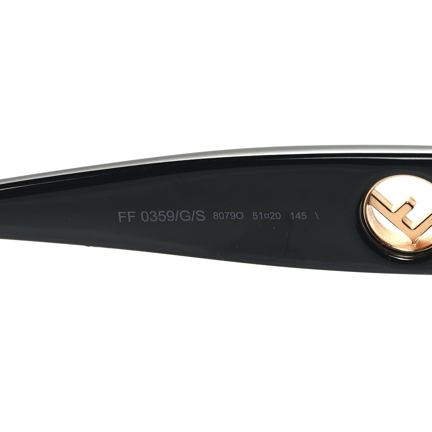Fendi Acetate F is Fendi Cat Eye Sunglasses FF 0359/G/S Black 7 of 7