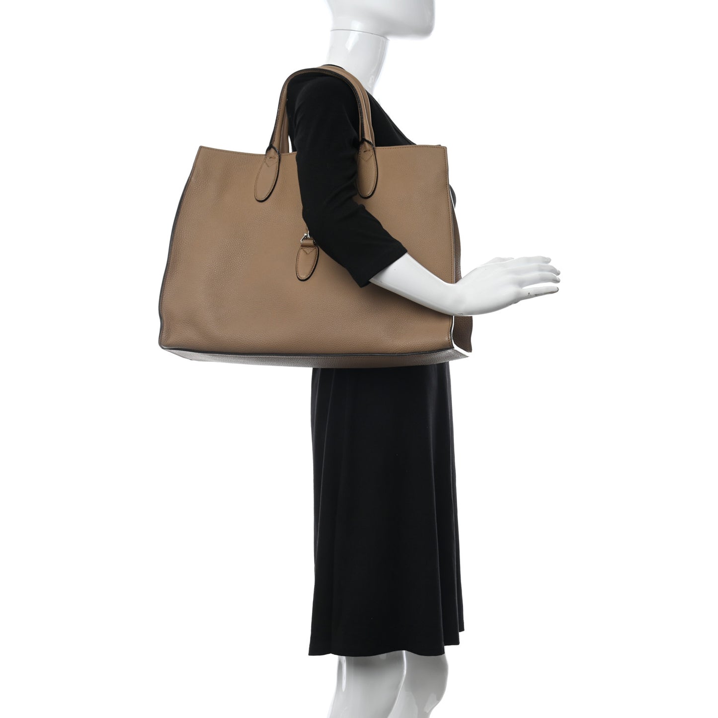 Soft Calfskin Medium Jackie Top Handle Bag Camel
