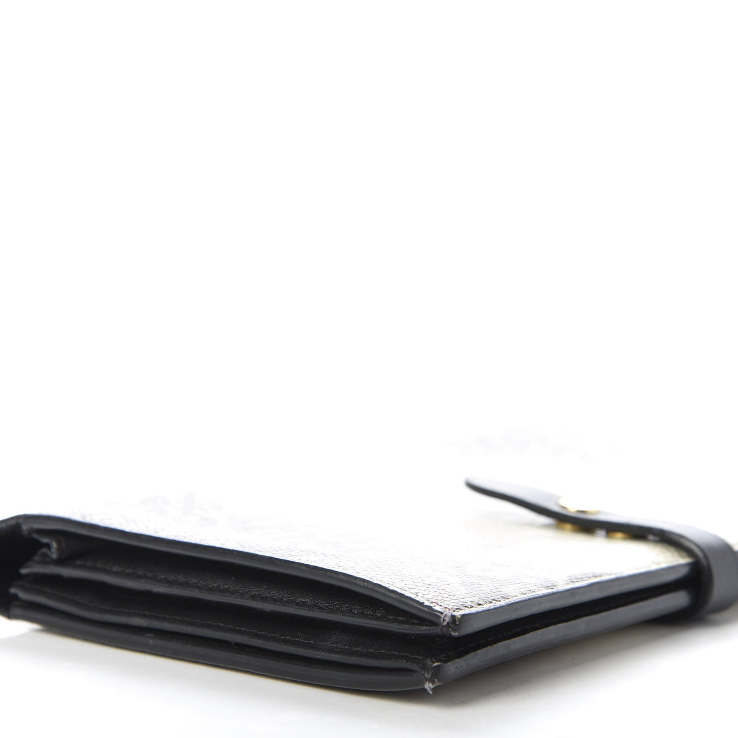 Lizard Calfskin Large Multifunction Strap Wallet Natural