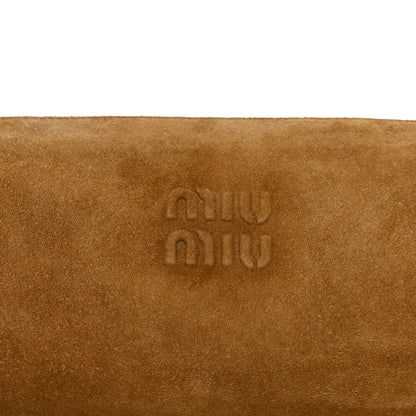 Miu Miu Suede Pouch Olive Green 7 of 9