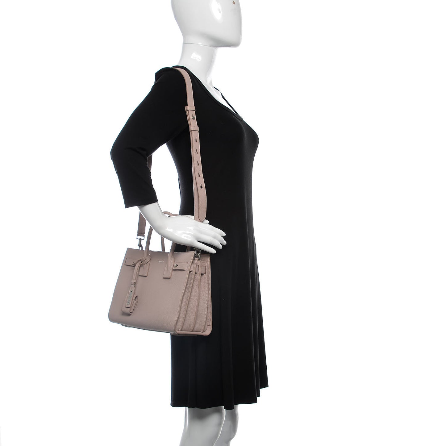Grained Calfskin Baby Sac De Jour Souple Powder Pink