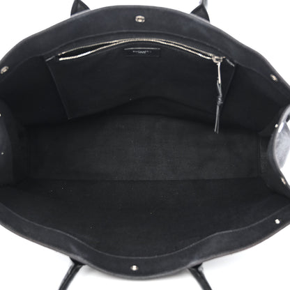 Saint Laurent Linen Calfskin Rive Gauche Tote Black 5 of 17