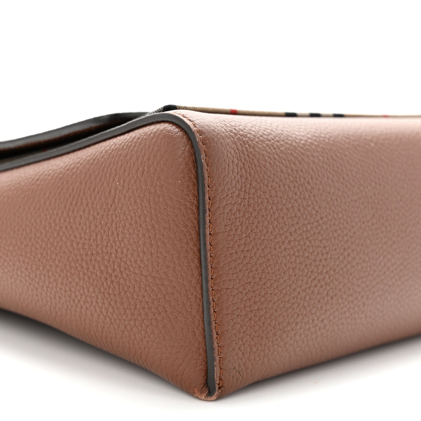 Calfskin Vintage Check Note Crossbody Bag Tan