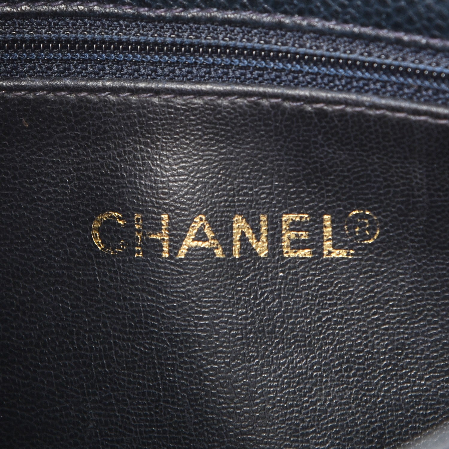 Chanel Caviar Flap Shoulder Bag Navy Blue 6 of 9