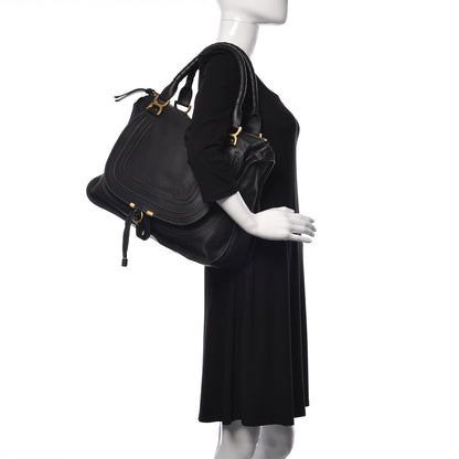 Chloe Calfskin Large Marcie Satchel Black 2 of 10