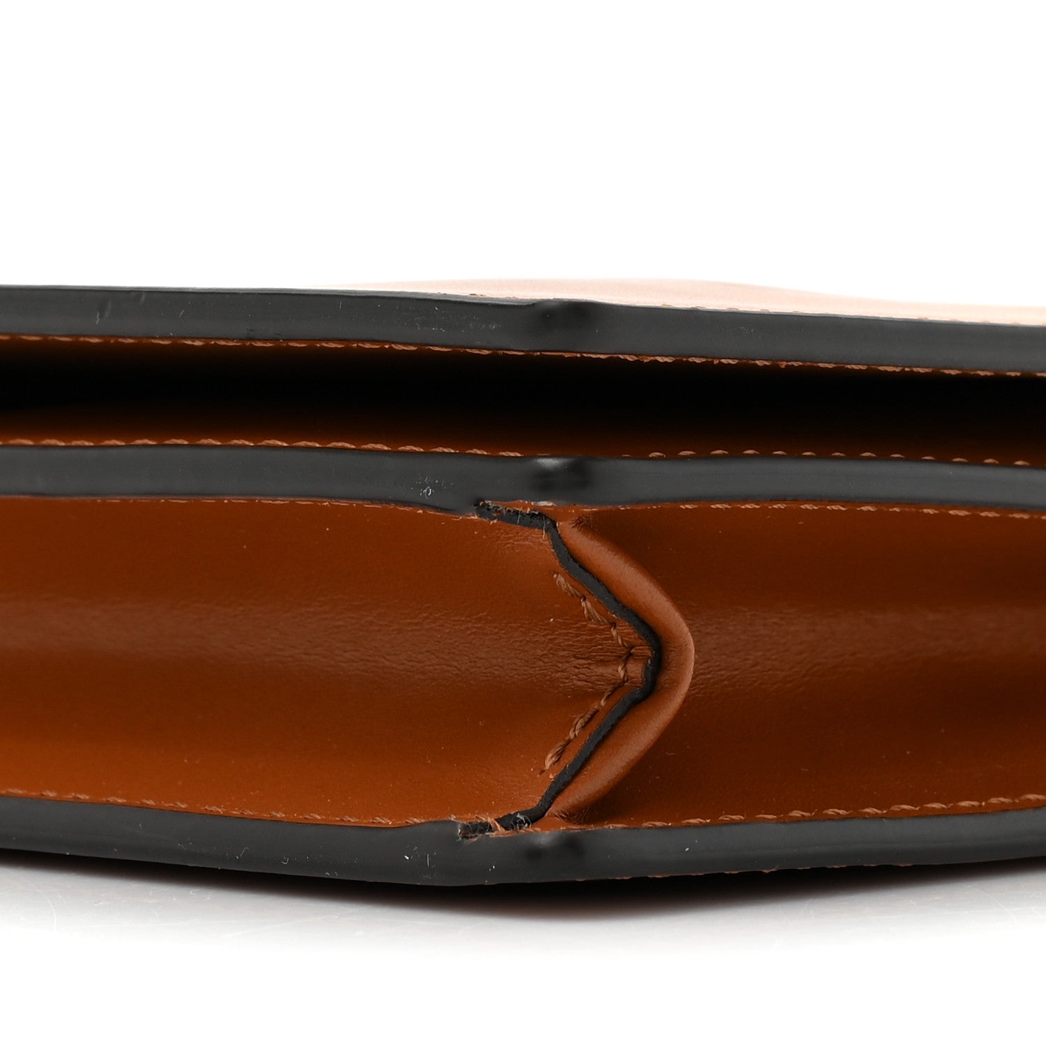 Fendi Vitello King Tamponato Logo Embossed Medium Wallet On Chain Cuoio 10 of 13