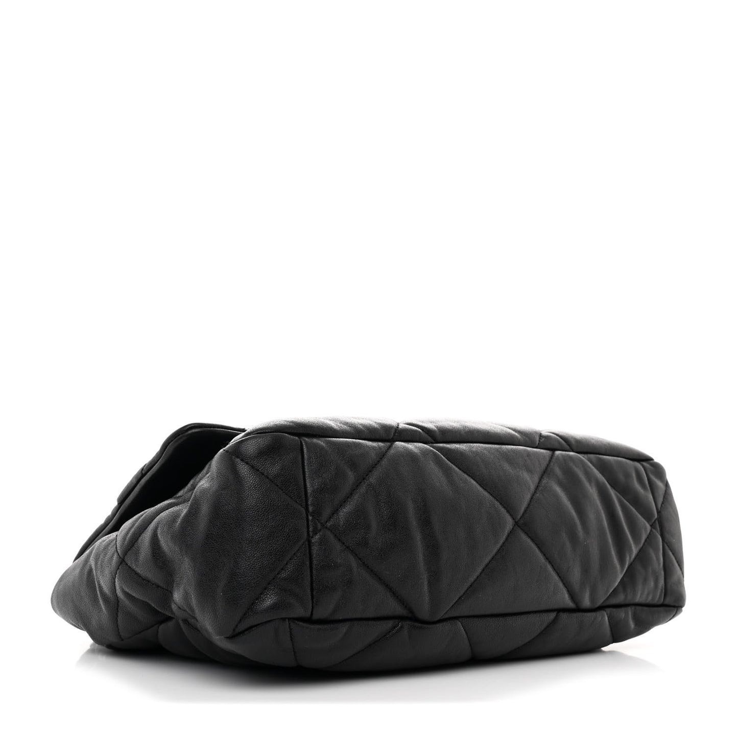 Goatskin Quilted Large Chanel 19 Flap Black