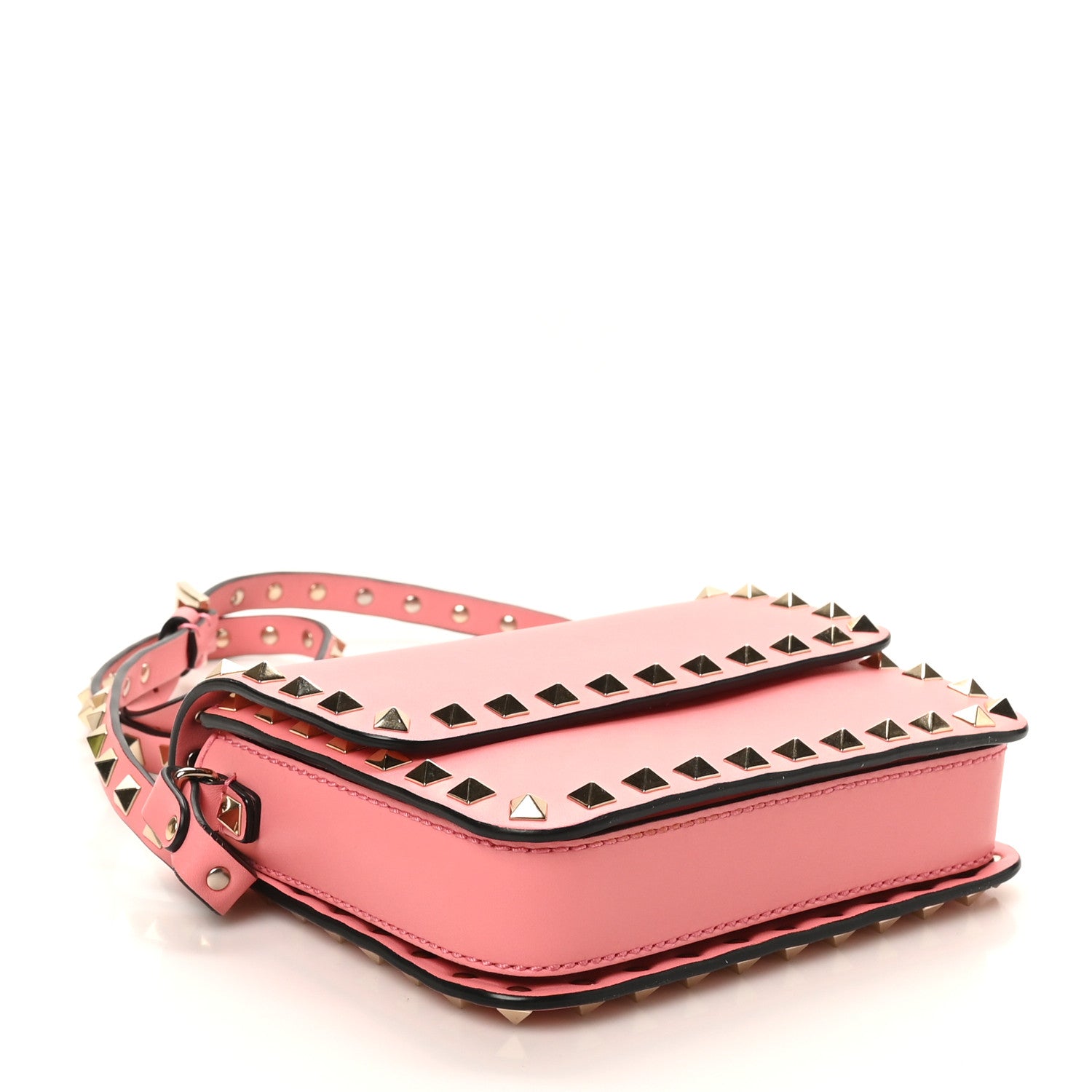 Valentino Garavani Vitello Rockstud Flap Crossbody Bag Paradise Rose 4 of 10