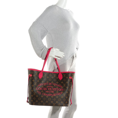 Louis Vuitton Monogram Articles de Voyage Ikat Neverfull MM Rose Indien 2 of 7