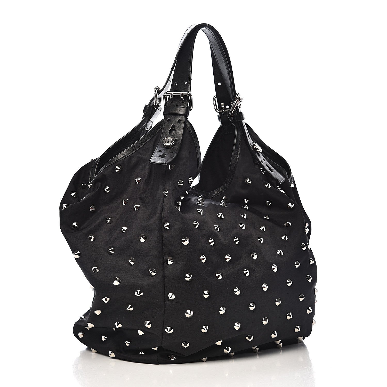 Givenchy Nylon Studded Shoulder Bag Black 2 of 11