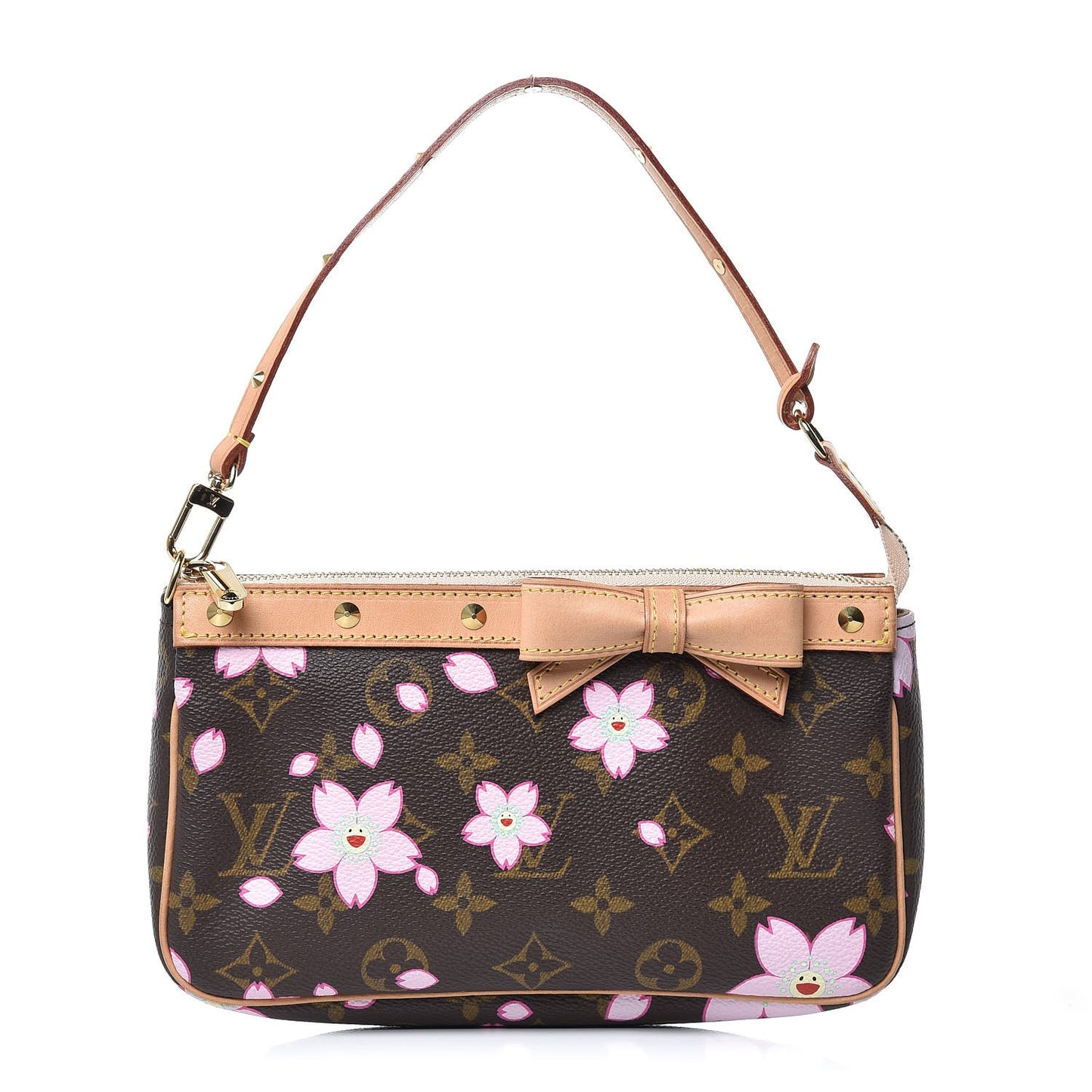 Monogram Cherry Blossom Pochette Accessories Brown