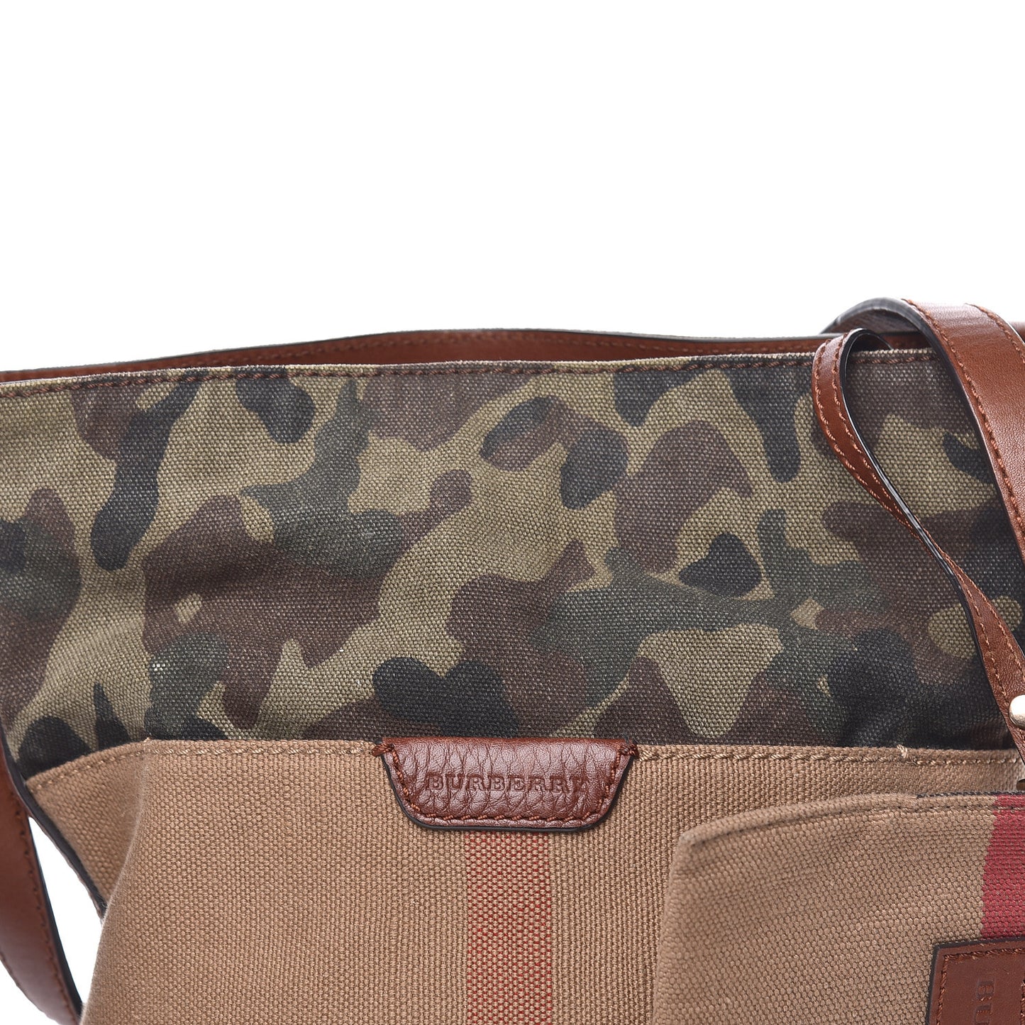 Canvas Mega Check Camouflage Mini Susanna Hobo Russet Brown