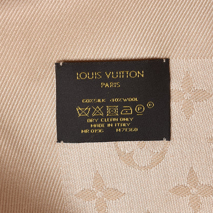 Louis Vuitton Silk Wool Monogram Shawl Dune 4 of 4