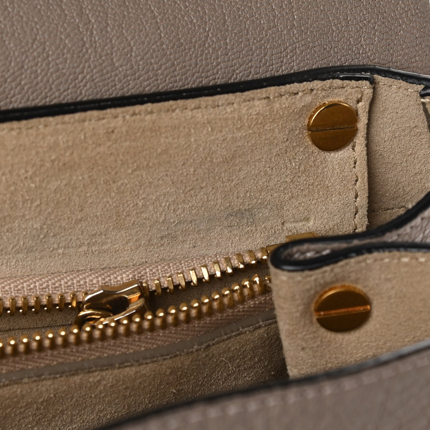 Grained Lambskin Large Drew Shoulder Bag Motty Grey