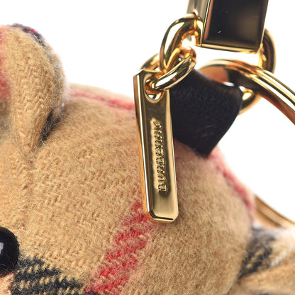 Burberry Cashmere Vintage Check Thomas Bear Bag Charm Antique Yellow 3 of 4