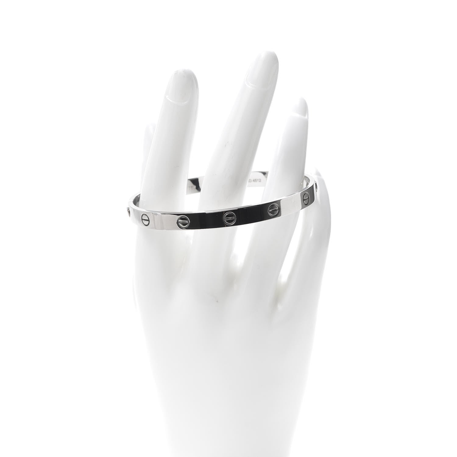 Cartier 18K White Gold LOVE Bracelet 19 2 of 6