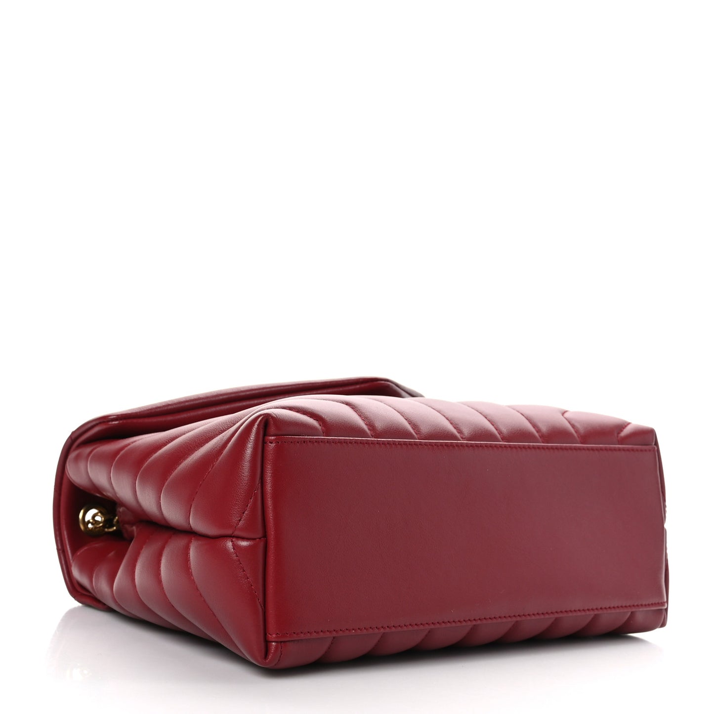 Calfskin Y Quilted Monogram Small Loulou Chain Satchel Red