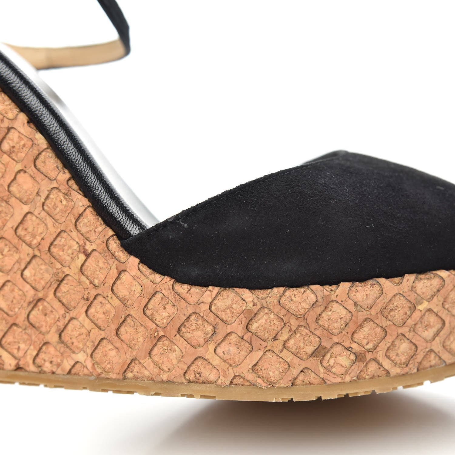 Jimmy Choo Suede Cork Perla 120 Wedges 39 Black 8 of 9
