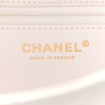 Chanel Caviar Quilted Medium Sweet Classic Flap White 6 of 10