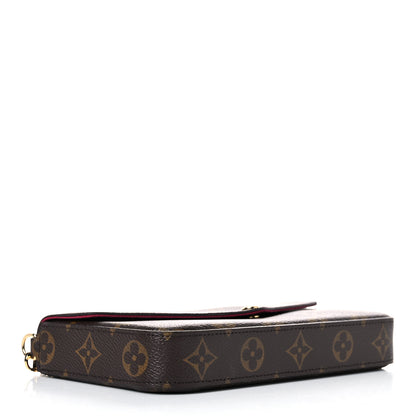 Louis Vuitton Monogram Pochette Felicie Chain Wallet Fuchsia 6 of 10