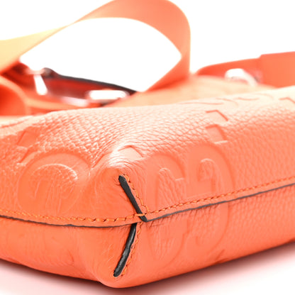 Gucci Piuma Calfskin Jumbo GG Embossed Medium Wristlet Messenger Bag Orange 8 of 9
