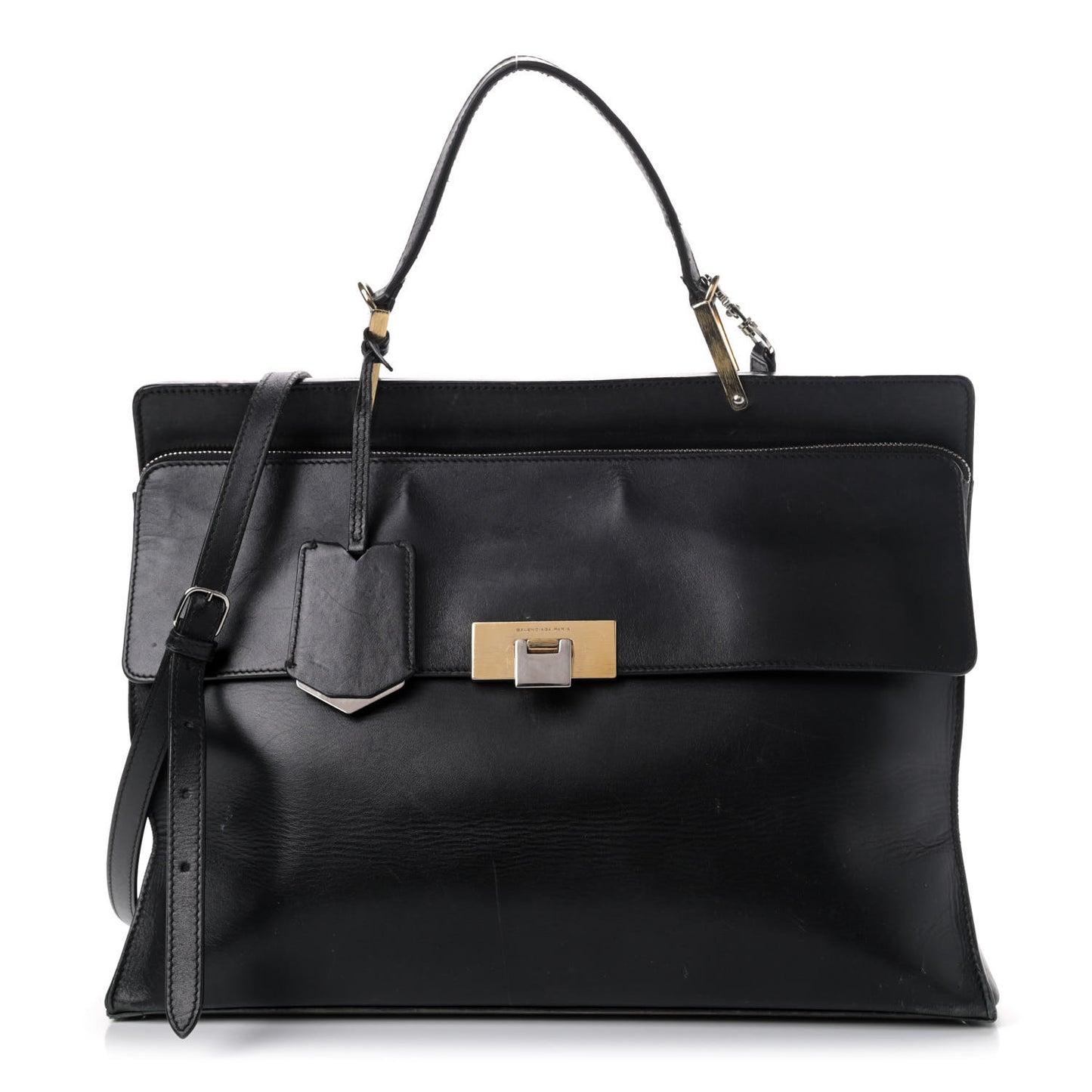 Calfskin Le Dix Zip Cartable Black
