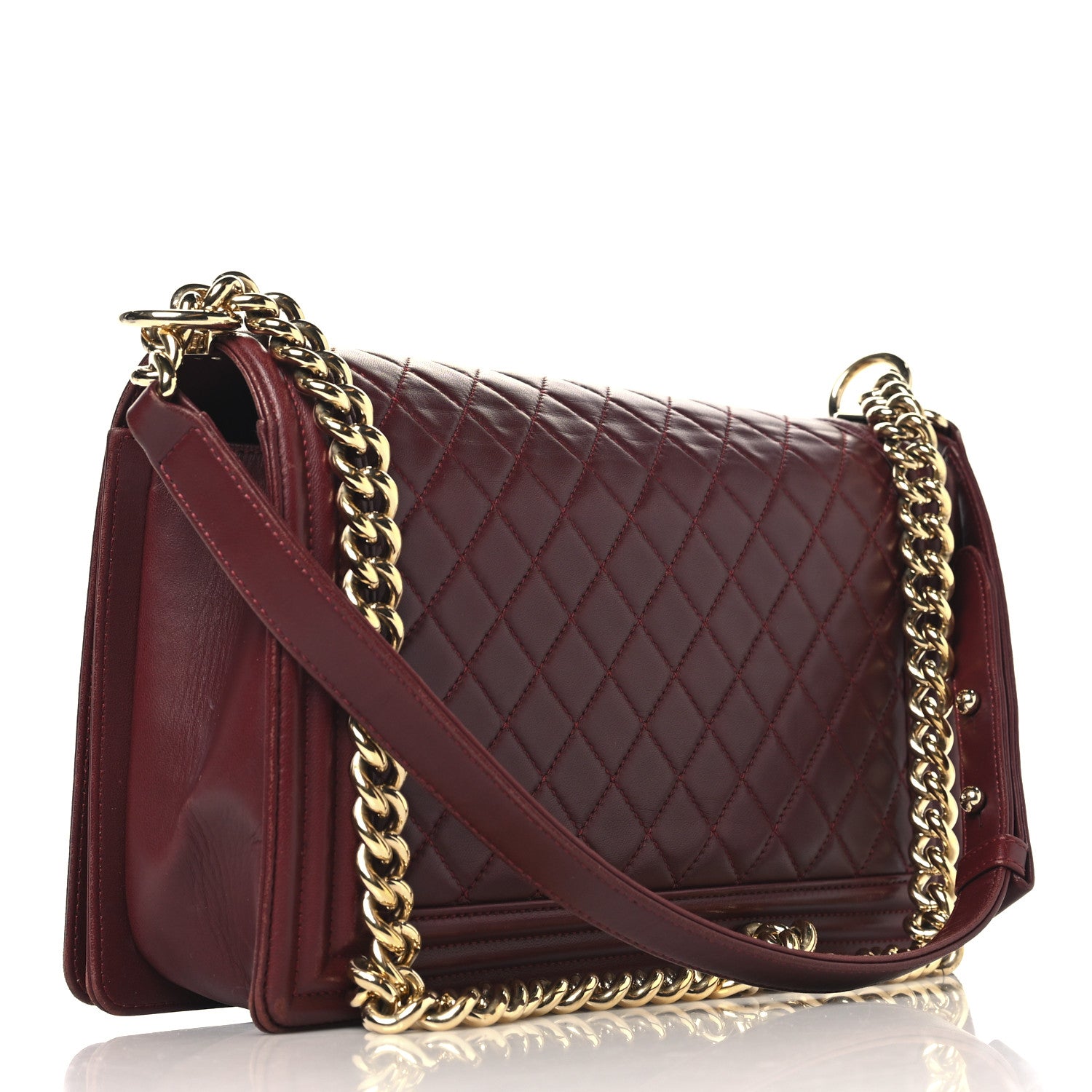 Chanel Lambskin Quilted New Medium Boy Flap Red 2 of 11