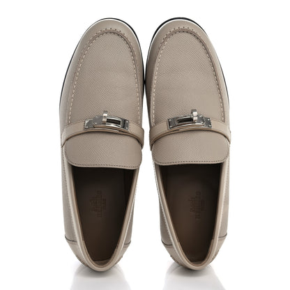 Hermes Epsom Womens Destin Loafer 38.5 Blanc Gomme 2 of 10
