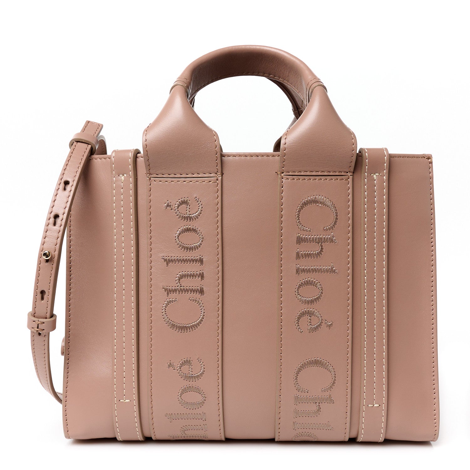 Chloe Calfskin Small Woody Tote Anemone Pink 1 of 11