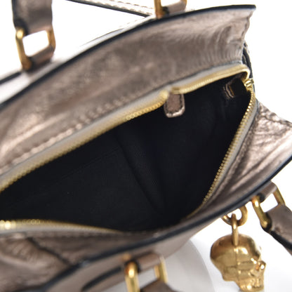 Alexander McQueen Metallic Calfskin Mini Padlock Tote Skin 6 of 9