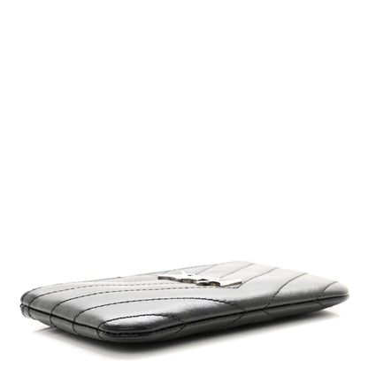 Saint Laurent Calfskin Matelasse Monogram Key Pouch Black 4 of 7