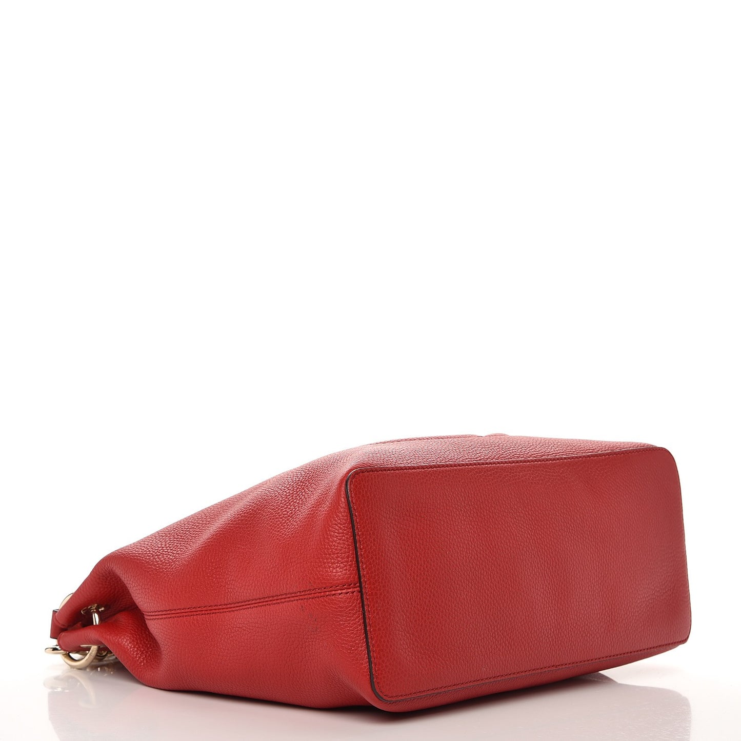 Pebbled Calfskin Large Soho Hobo Tabasco Red