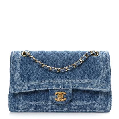 Chanel Denim Quilted Medium Double Flap Blue 1 of 9