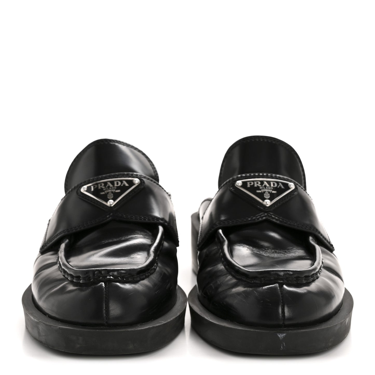 Spazzolato Triangle 40mm Loafer Mules 37.5  Black