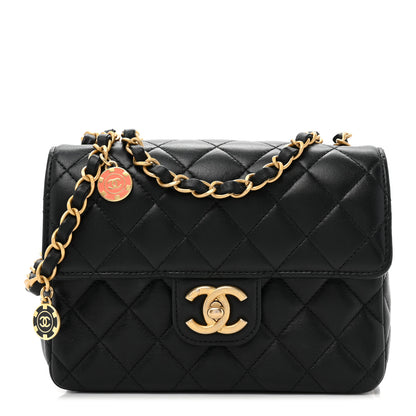 Chanel Lambskin Quilted Casino Chips Mini Flap Black 1 of 11