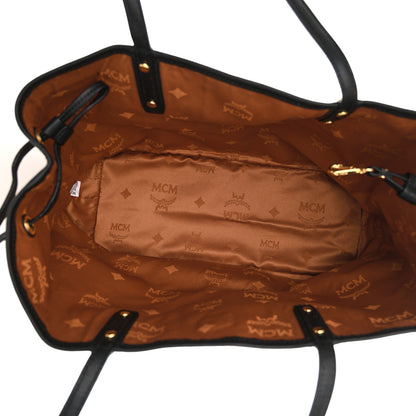 MCM Metallic Visetos Medium Shopper Tote Gold 5 of 10