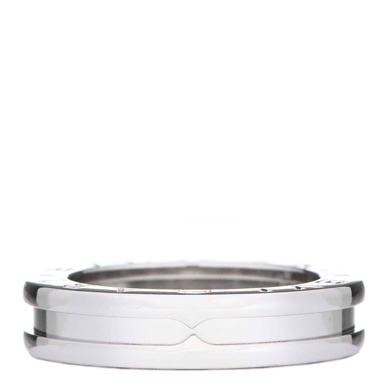 Bulgari 18K White Gold B.Zero1 One-Band Ring 49 4.75 1 of 5